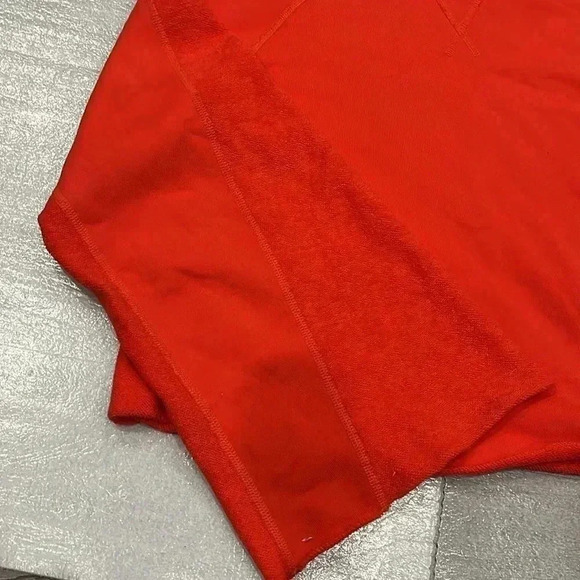 [S]7 For All  Mankind Crewneck Flare-Sleeve Crop French Terry Sweatshirt- NWOT - Picture 10 of 12